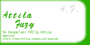 attila fuzy business card